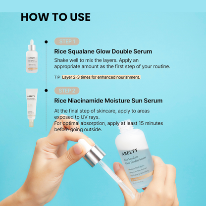Abelty Rice Squalane Glow Double Serum 50ml