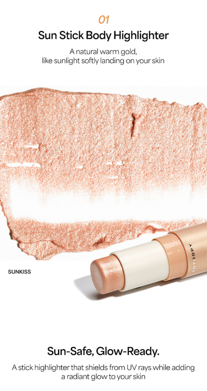 ENTROPY Cool Stick Body Highlighter - 2 Type - SUN Kiss No OTC ( Import X )