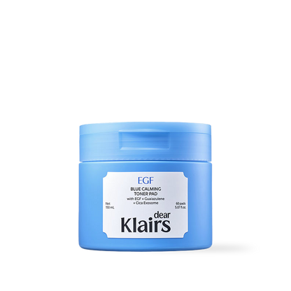 Dear,Klairs EGF Blue Calming Toner Pad 150 ml 60 Pads