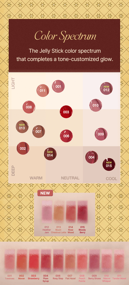 Tiptoe Jelly Stick 3.5g - 14 Colors