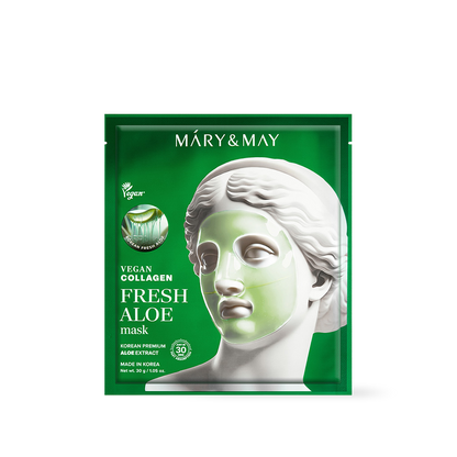 Mary&May Vegan Collagen Fresh Aloe Mask (30g x4)