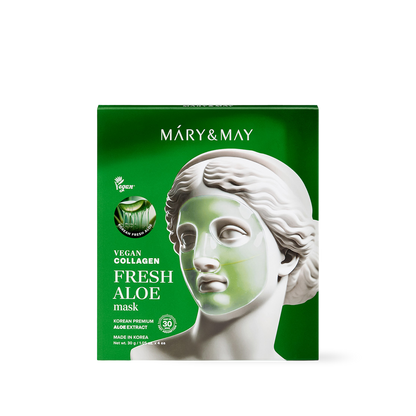 Mary&May Vegan Collagen Fresh Aloe Mask (30g x4)
