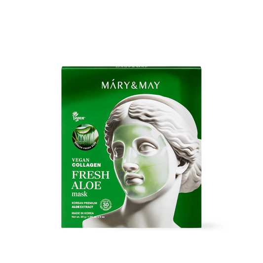 Mary&May Vegan Collagen Fresh Aloe Mask (30g x4)