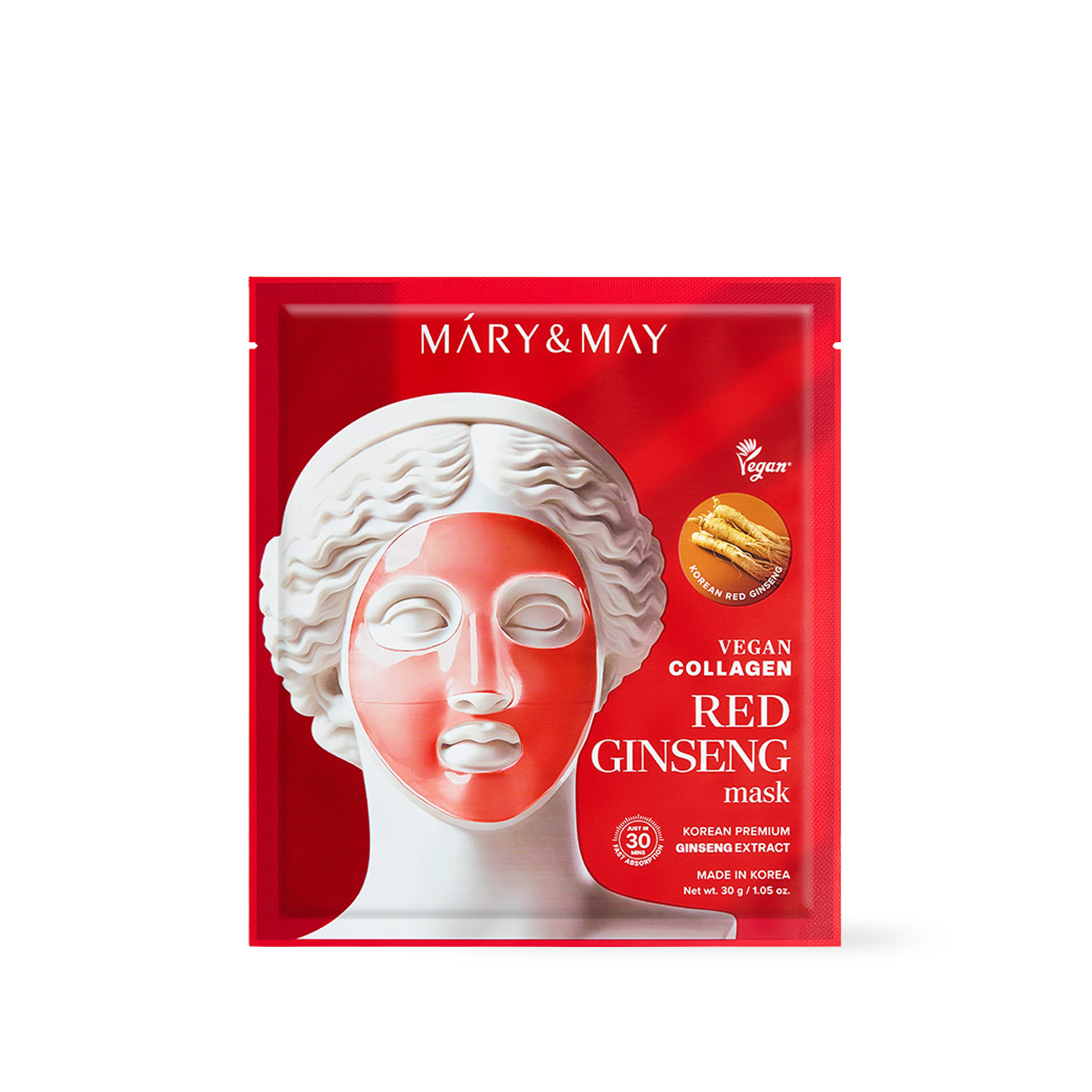 Mary&May Vegan Collagen Red Ginseng Mask (30g x4)