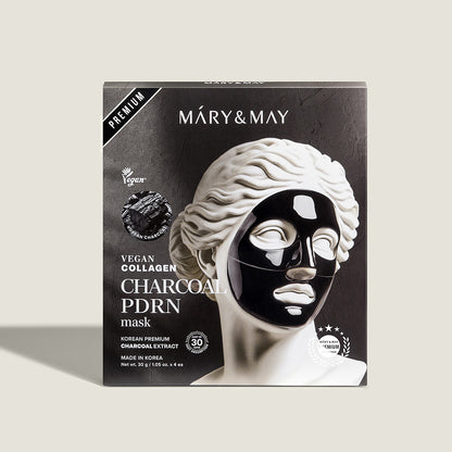 Mary&May Vegan Collagen Charcoal PDRN Mask (30g x4)