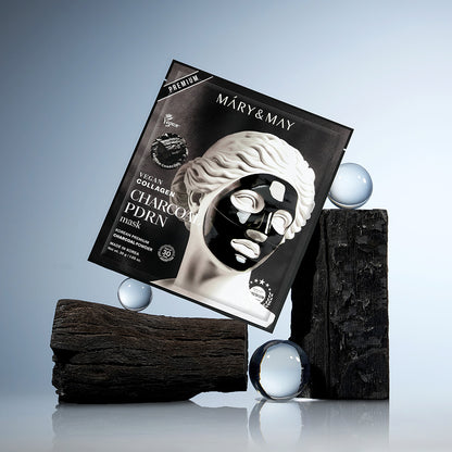 Mary&May Vegan Collagen Charcoal PDRN Mask (30g x4)