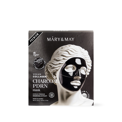 Mary&May Vegan Collagen Charcoal PDRN Mask (30g x4)