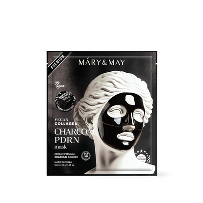 Mary&May Vegan Collagen Charcoal PDRN Mask (30g x4)