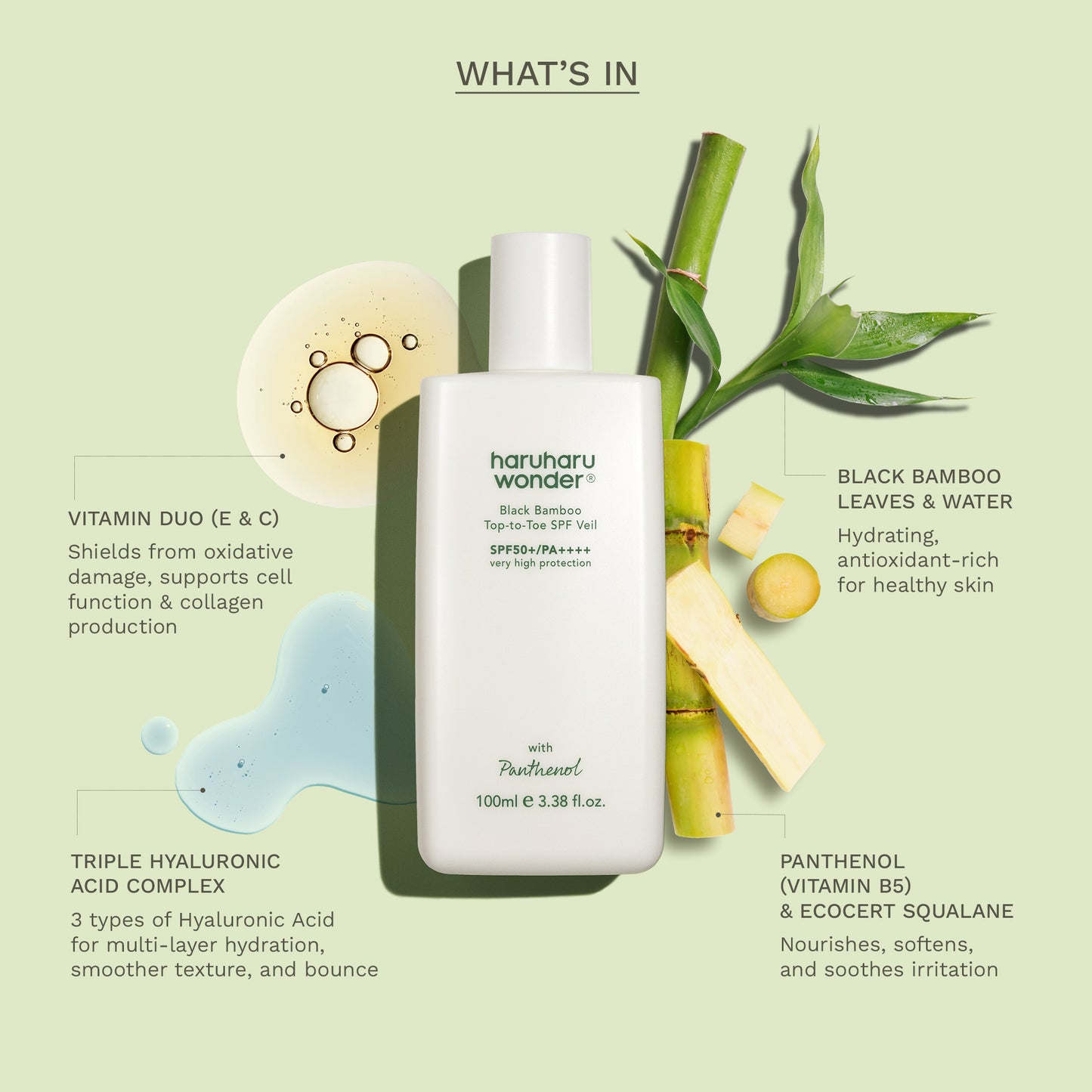 haruharuwonder Black Bamboo Top-to-Toe SPF Veil 100ml