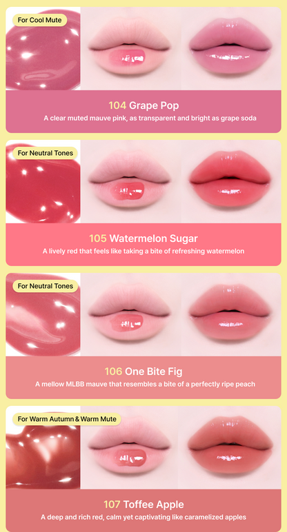Tiptoe Glowit Sorbet Tint 4.5ml - 12 Colors