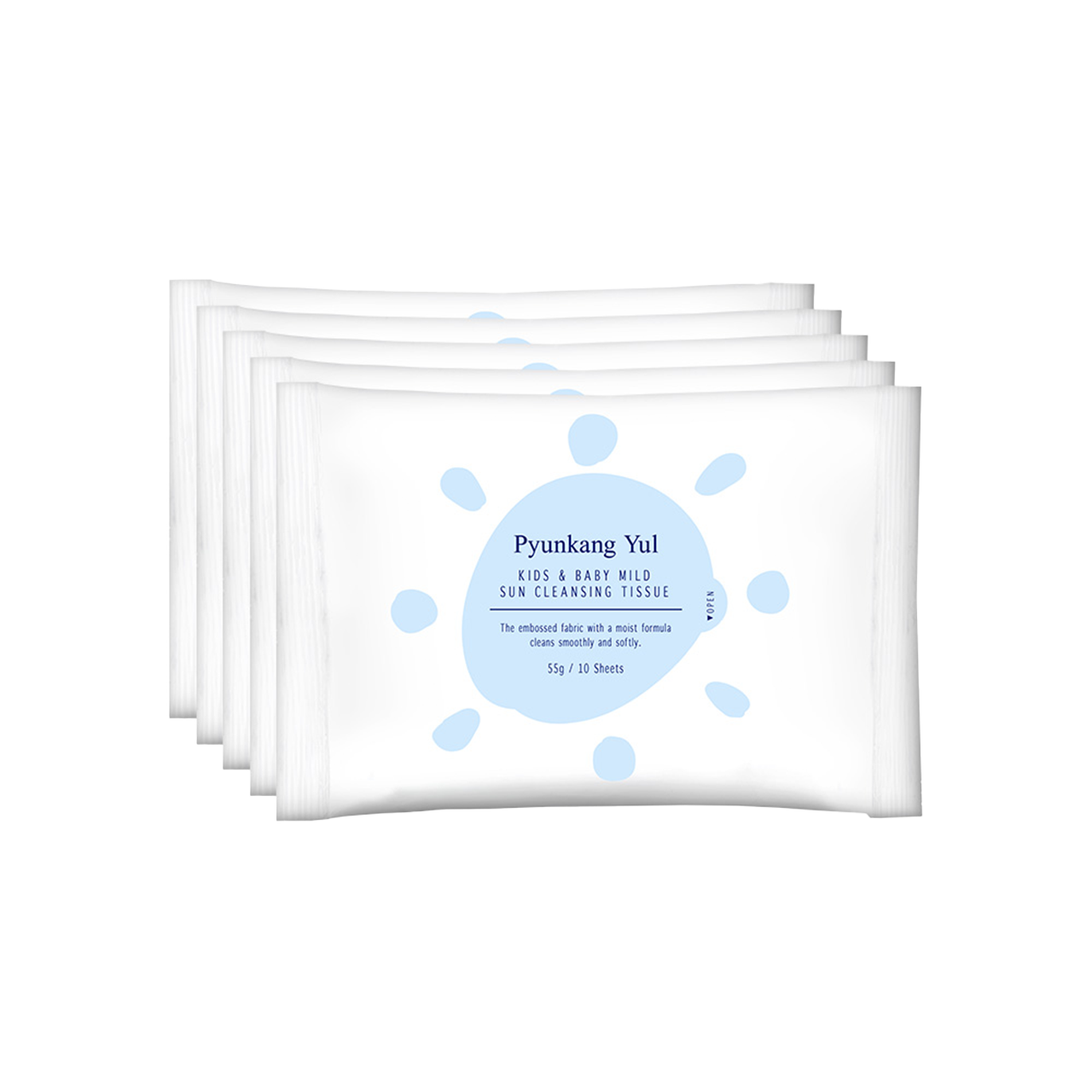 PyunkangYul Kids & Baby Mild Sun Cleansing Tissue 10ea*5