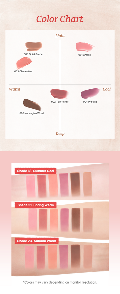 Tiptoe Mousse Tang Lip Matter - 6 Colors
