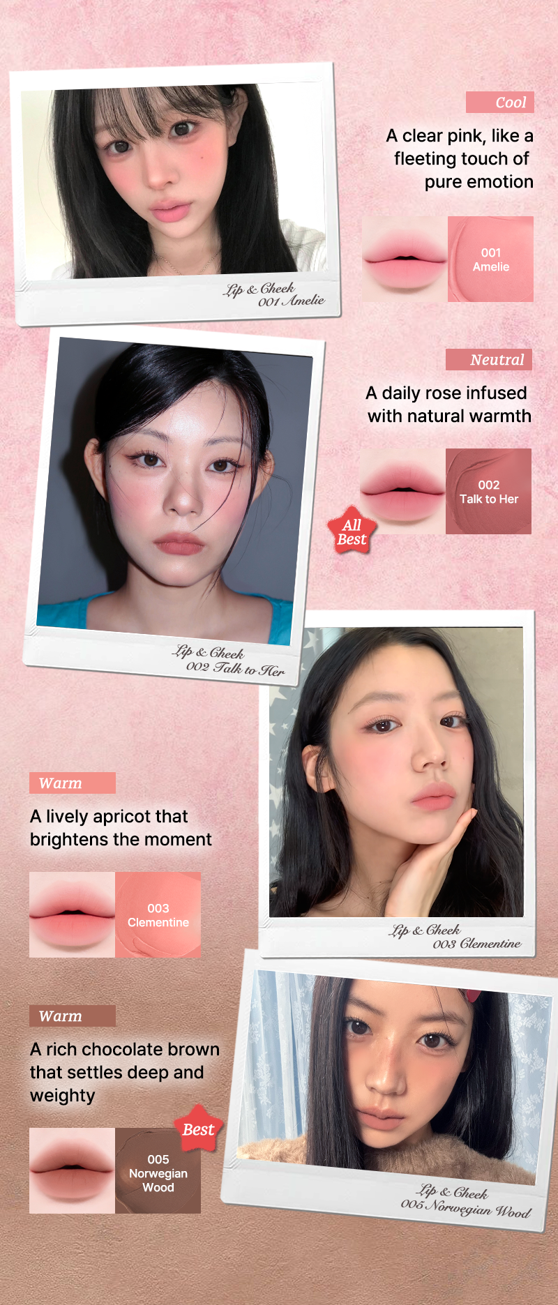 Tiptoe Mousse Tang Lip Matter - 6 Colors