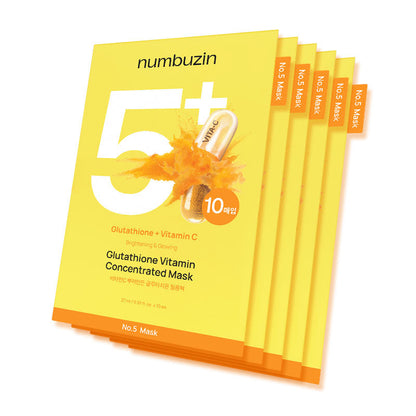 numbuzin No.5+ Glutathione Vitamin Concentrated Mask 27ml-1