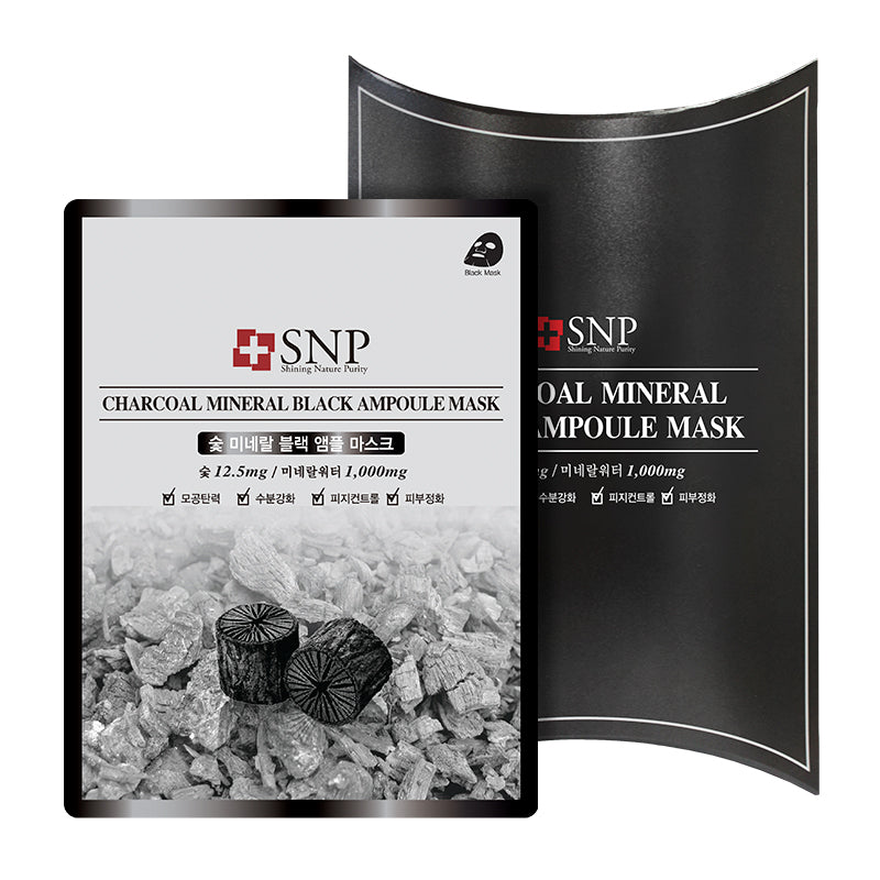 SNP Charcoal Mineral Black Ampoule Mask 25ml-0