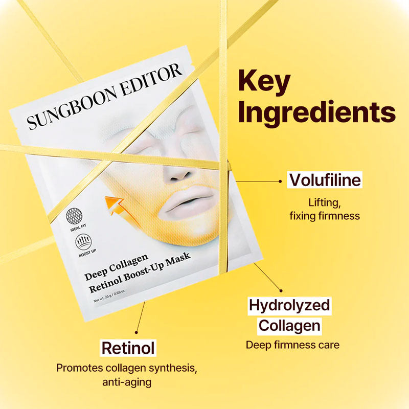Sungboon Editor Deep Collagen Retinol Boost Up Mask Set 25g-3