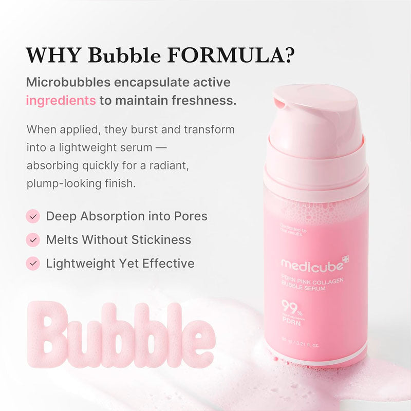 medicube PDRN Pink Collagen Bubble Serum 95ml-3