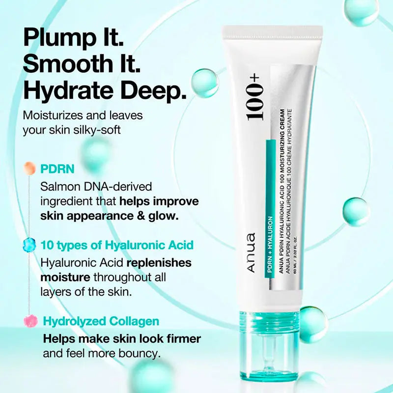 Anua PDRN Hyaluronic Acid 100 Moisture Cream 60ml-3
