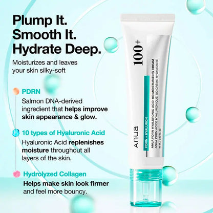 Anua PDRN Hyaluronic Acid 100 Moisture Cream 60ml-3