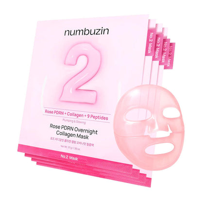 numbuzin No.2 Rose PDRN Overnight Collagen Mask 37ml-1