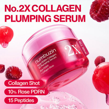 numbuzin No.2 Rose PDRN Collagen 2X Plumping Serum 30ml-1