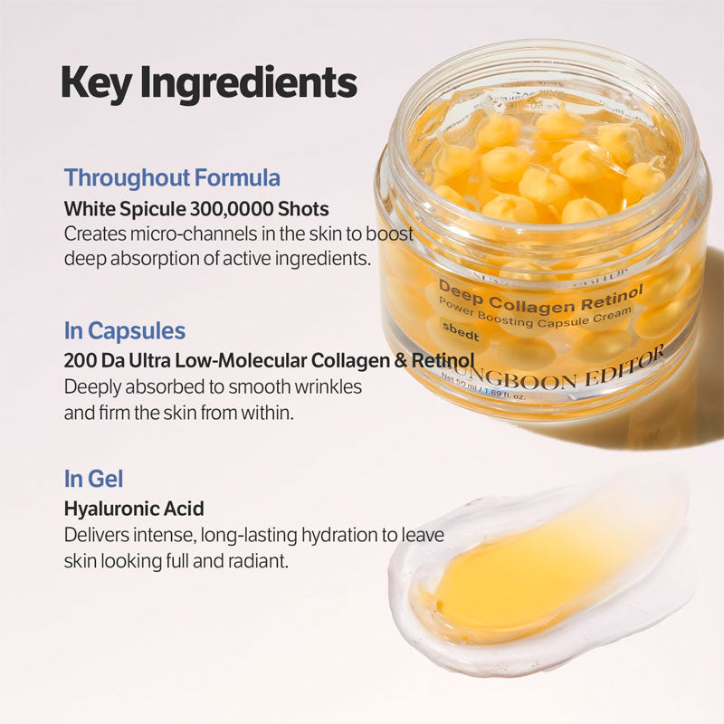 Sungboon Editor Deep Collagen Retinol Power Boosting Capsule Cream 50ml-3
