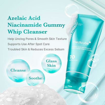 medicube Azelaic Acid Niacinamide Deep Clean Foam Cleanser 120g-3
