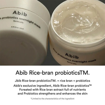 Abib Rice Probiotics Mask | Barrier Jelly Mask | K-Beauty Express