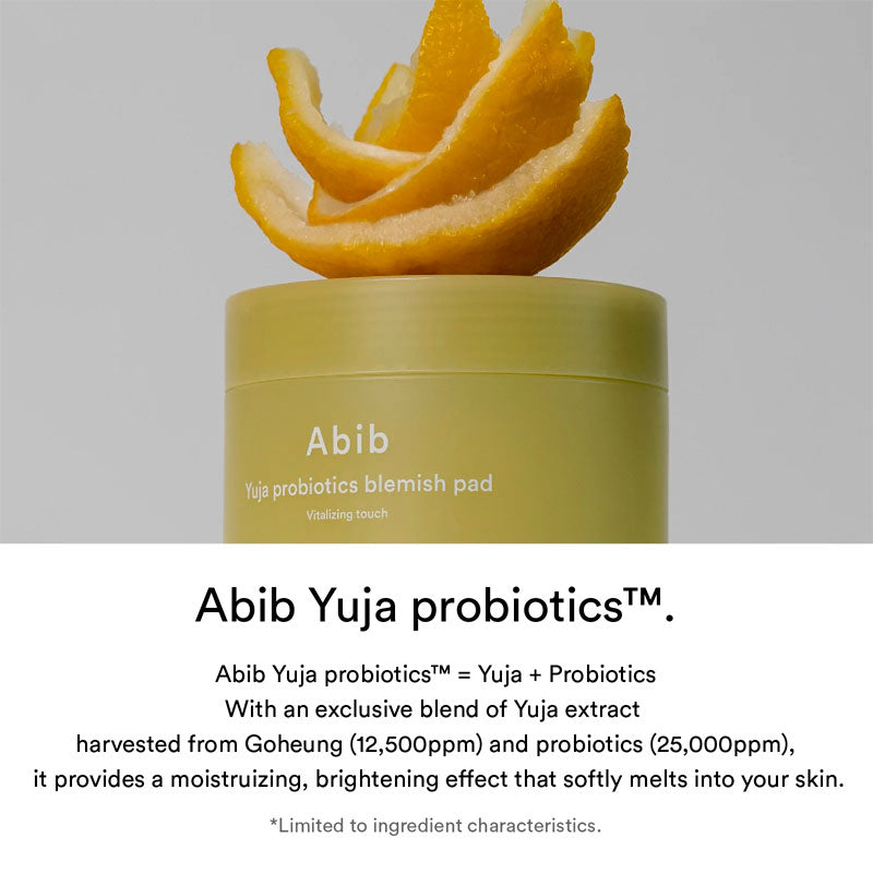 Abib Yuja Probiotics Blemish Pad Vitalizing Touch 140ml / 60pads-2