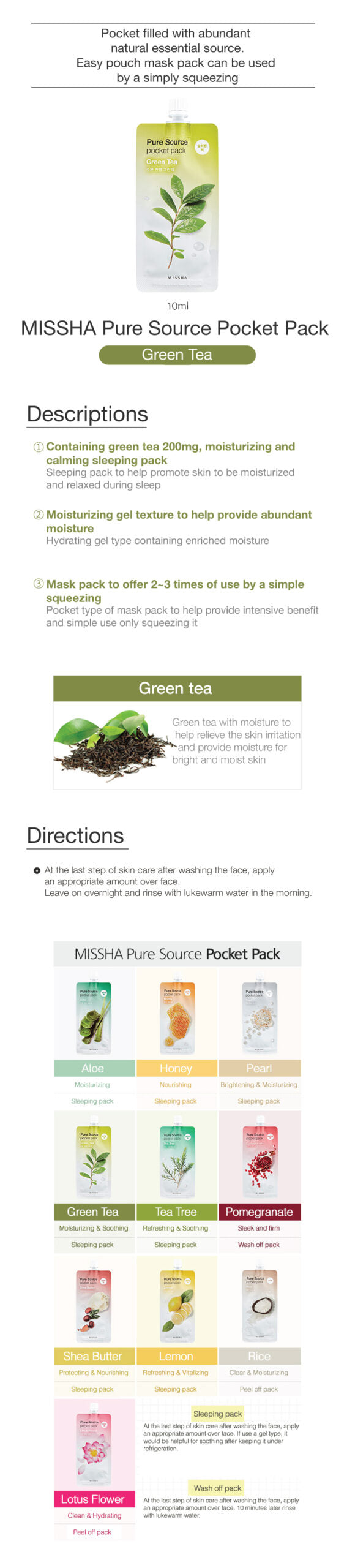 MISSHA Pure Source Pocket Pack Green Tea 10ml-1