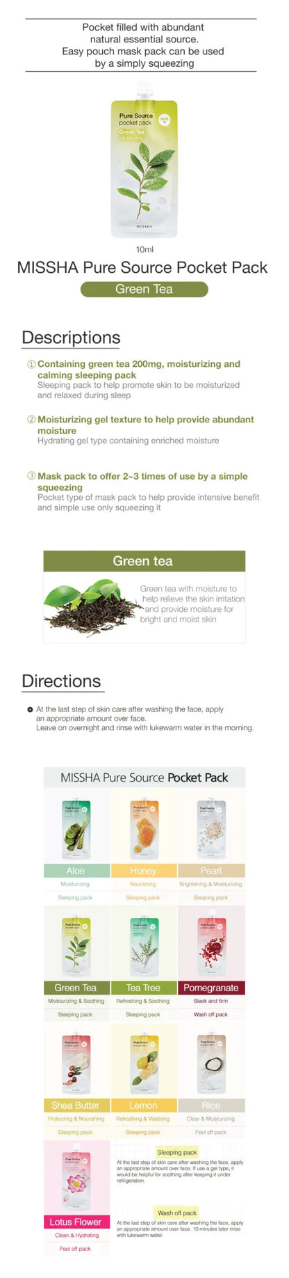 MISSHA Pure Source Pocket Pack Green Tea 10ml-1