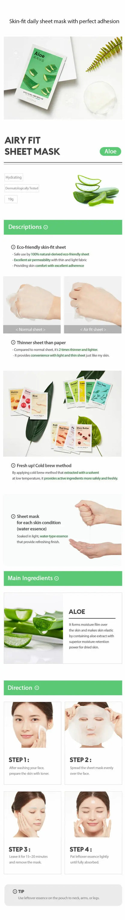 MISSHA Airy Fit Sheet Mask Aloe-1