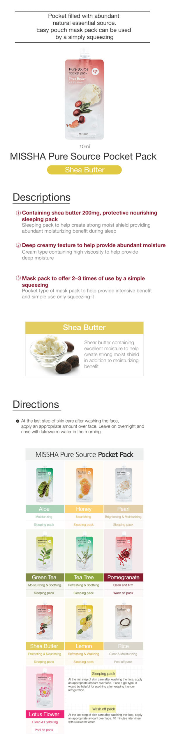 MISSHA Pure Source Pocket Pack Shea Butter 10ml-1