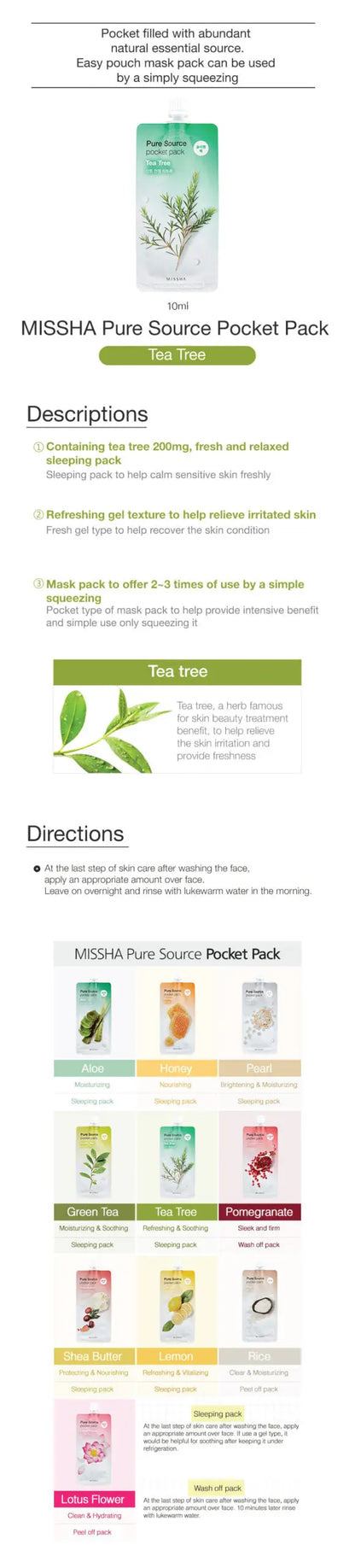 MISSHA Pure Source Pocket Pack Tea Tree 10ml-1