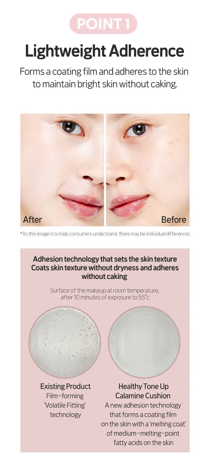 Etude House Healthy Tone Up Calamine Cushion 15g-2