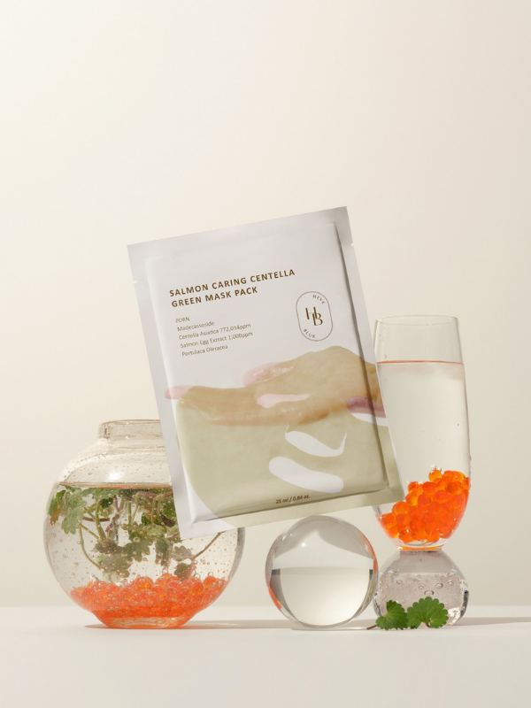 HEVEBLUE Salmon Caring Centella Green Mask 25ml - 1 PC-0