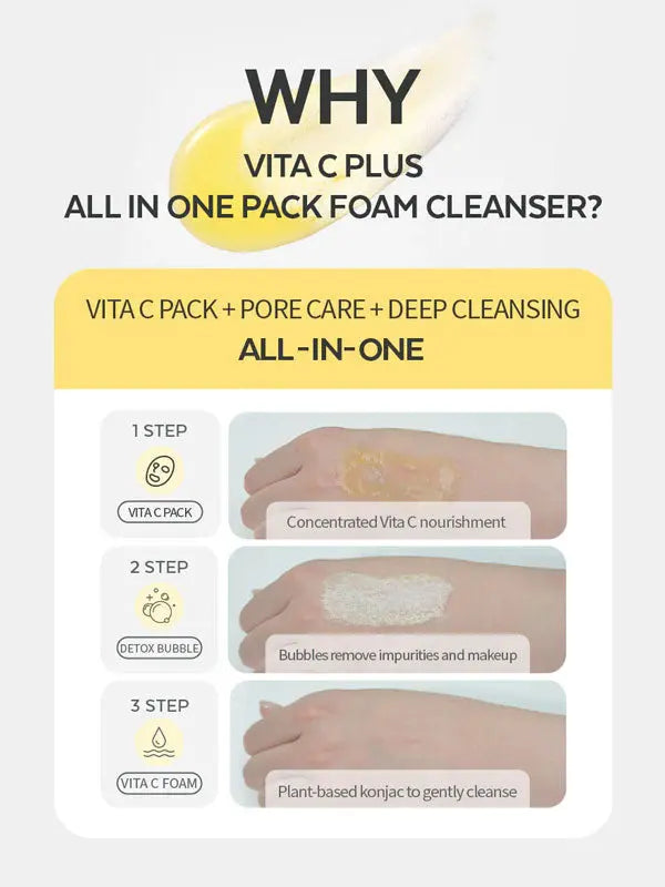 MISSHA Vita C Plus All in One Pack Foam Cleanser 200ml-2